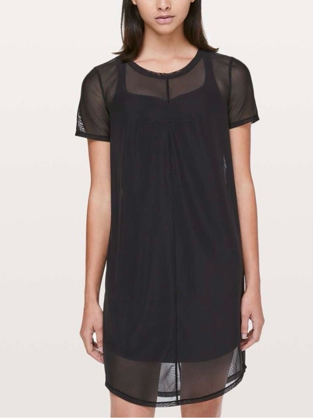 Lululemon Ready to Reach Dress Athleisure Black Mesh Size 4/6/8